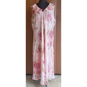 Dress-U-2 Size 22 vintage pink floral print dress